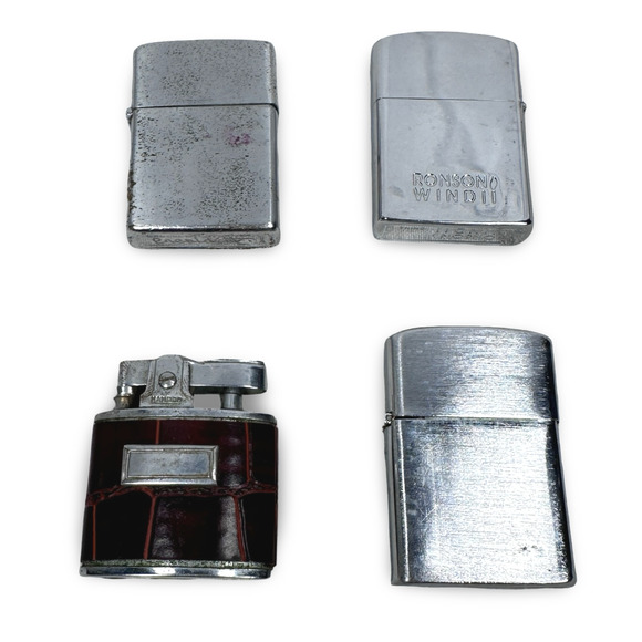 Vintage Cigarette Lighters President Japan Ronson Wind II Sure Fire Lot 4 - Picture 1 of 11